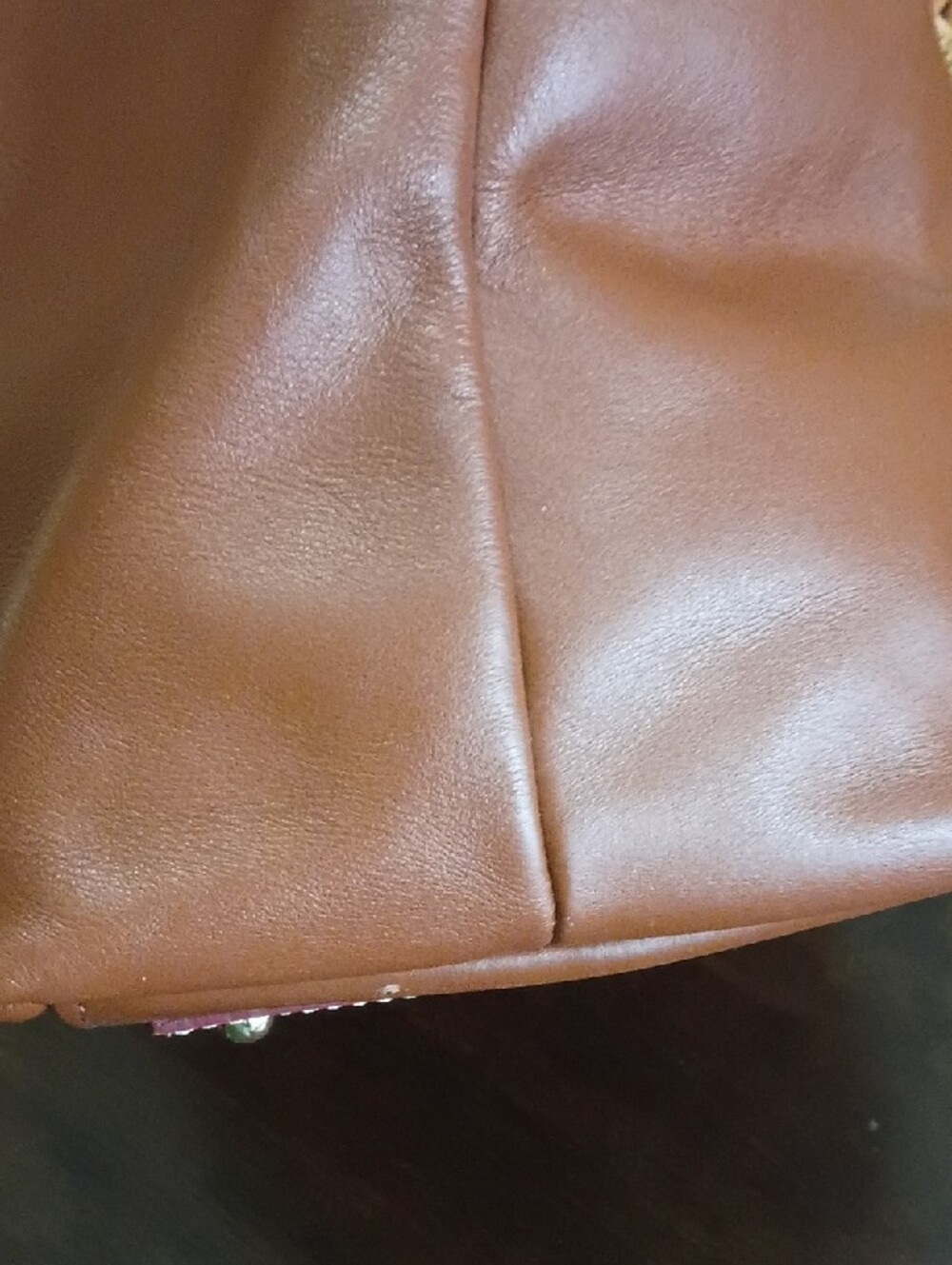 Dooney & Bourke EUC Cognac Brown Leather Messenger Bag - Picture 6 of 16